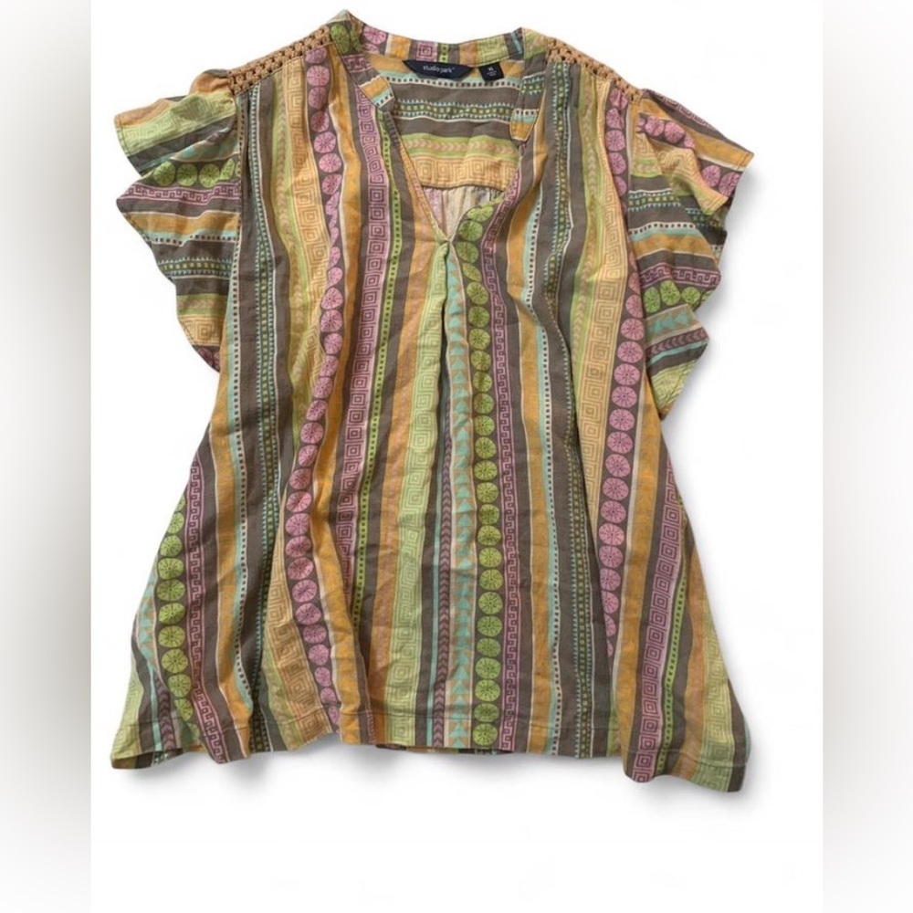 Studio Multicolor Striped Blouse - image 4